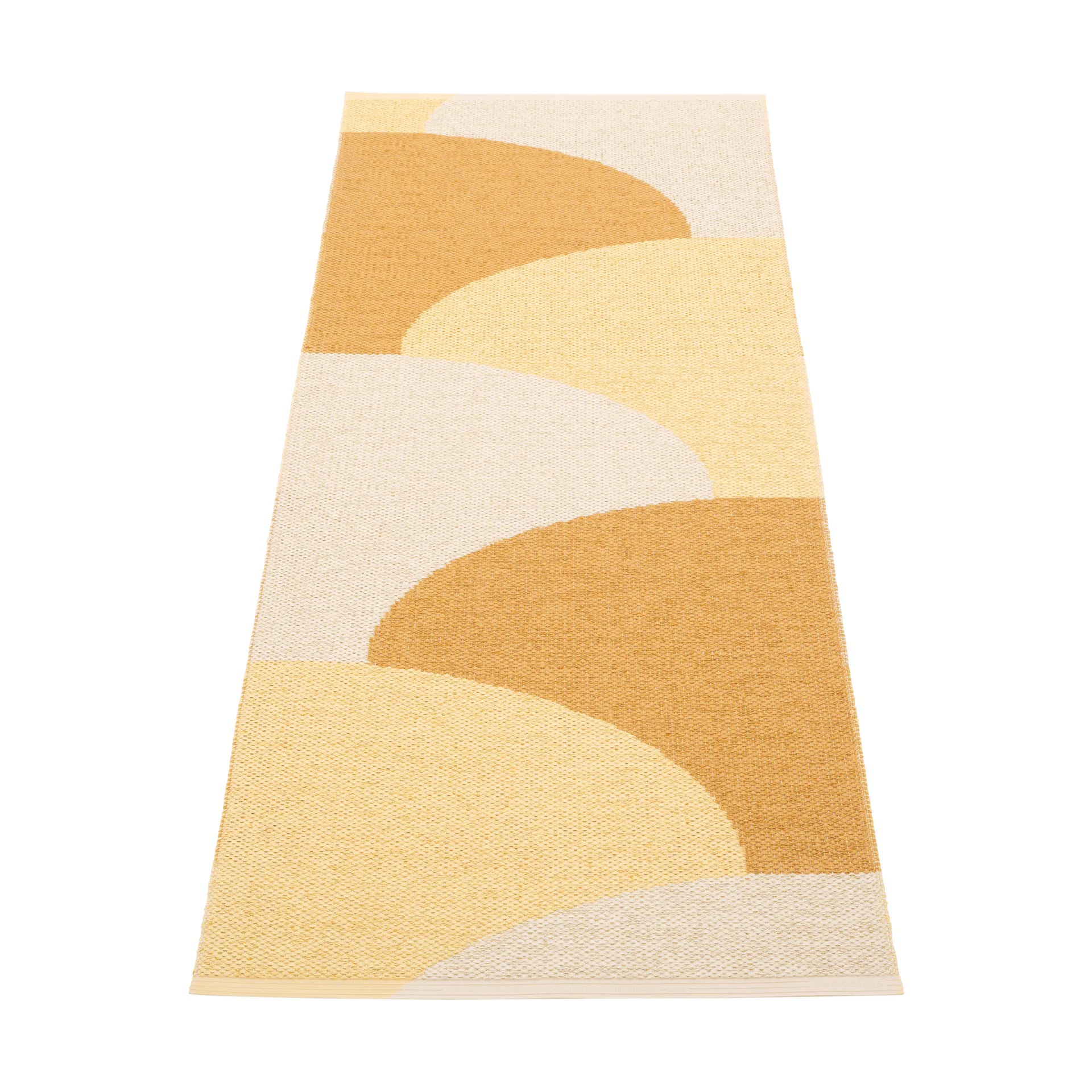 Hill matta, Ochre-pale yellow-cream 180x70 cm Pappelina