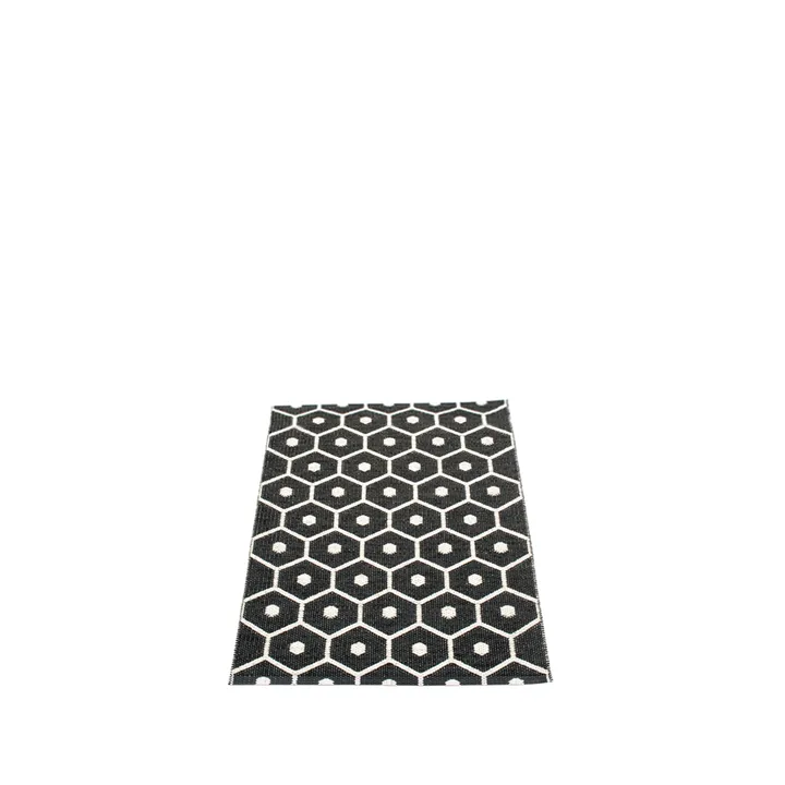 Honey gångmatta black/vanilla - 70x100 cm - Pappelina