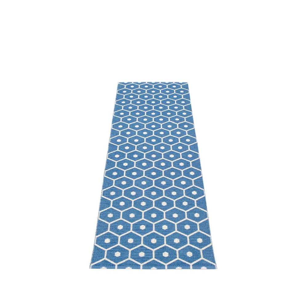 Honey Gångmatta, denim/vanilla, 70x225 cm Pappelina