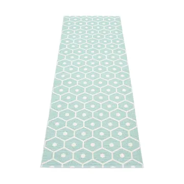 Honey gångmatta pale turquoise/vanilla, - 70x225 cm - Pappelina