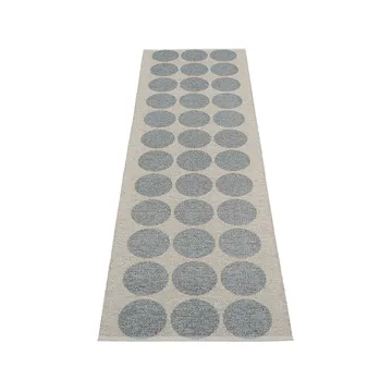 Hugo gångmatta - Granit metallic/warm grey, 70x160 cm - Pappelina