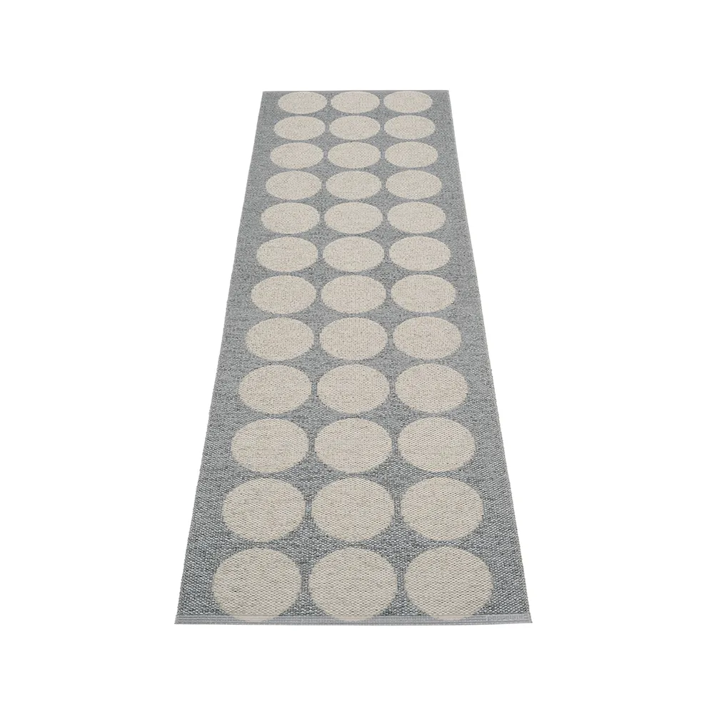 Hugo gångmatta, Granit metallic/warm grey, 70x160 cm Pappelina