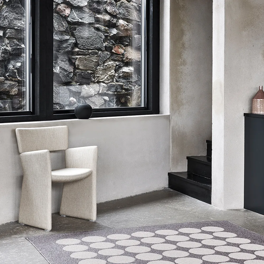 Hugo gångmatta, Granit metallic/warm grey, 70x160 cm Pappelina