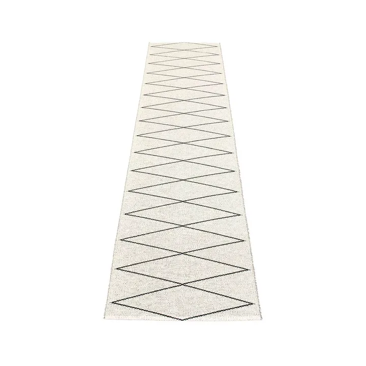 Max gångmatta black/vanilla - 70x320 cm - Pappelina