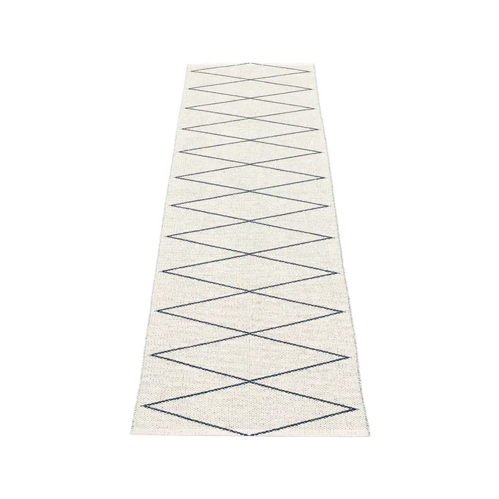 Max gångmatta dark blue/vanilla - 70x160 cm - Pappelina