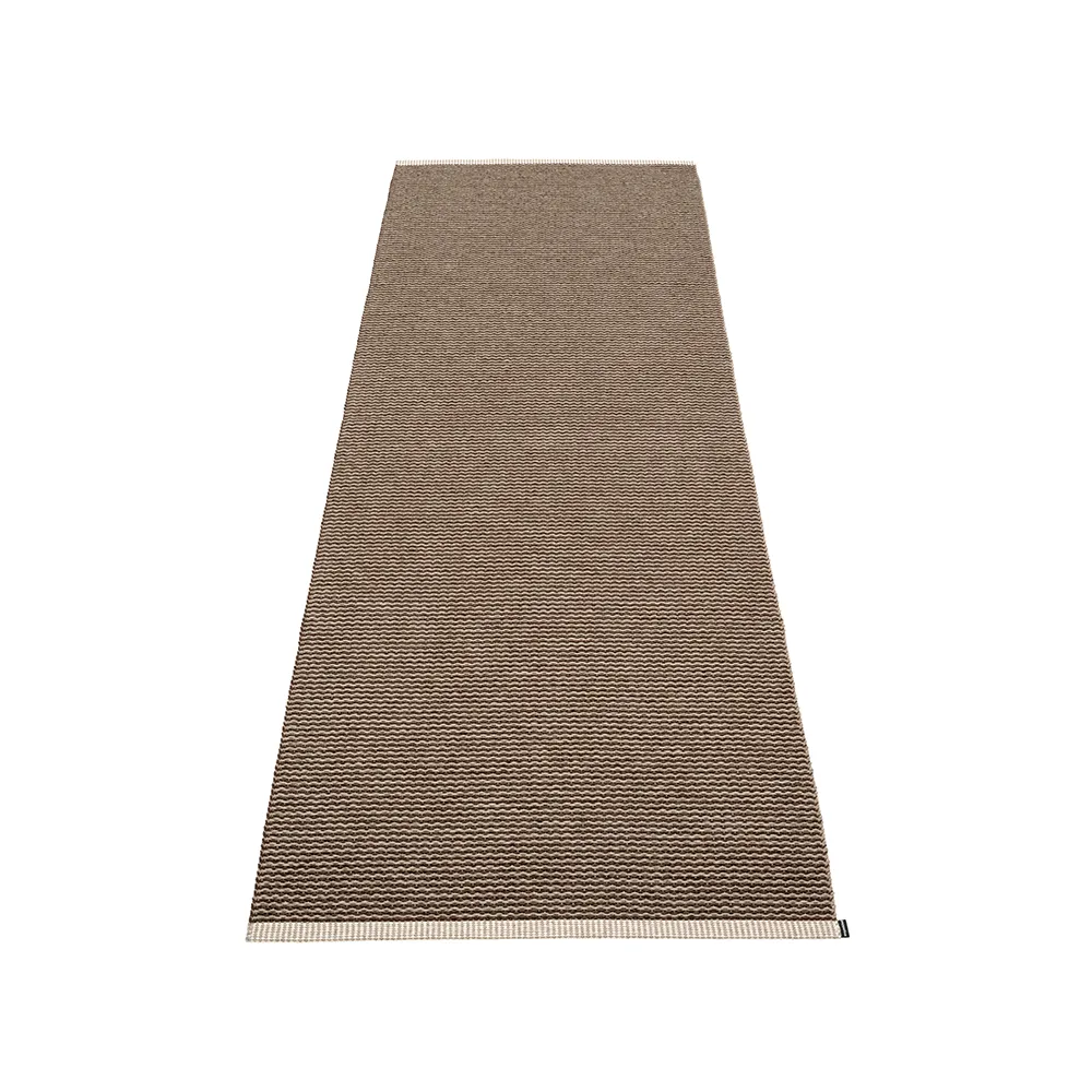 Mono gångmatta, dark brown/dark linen, 70x300 cm Pappelina