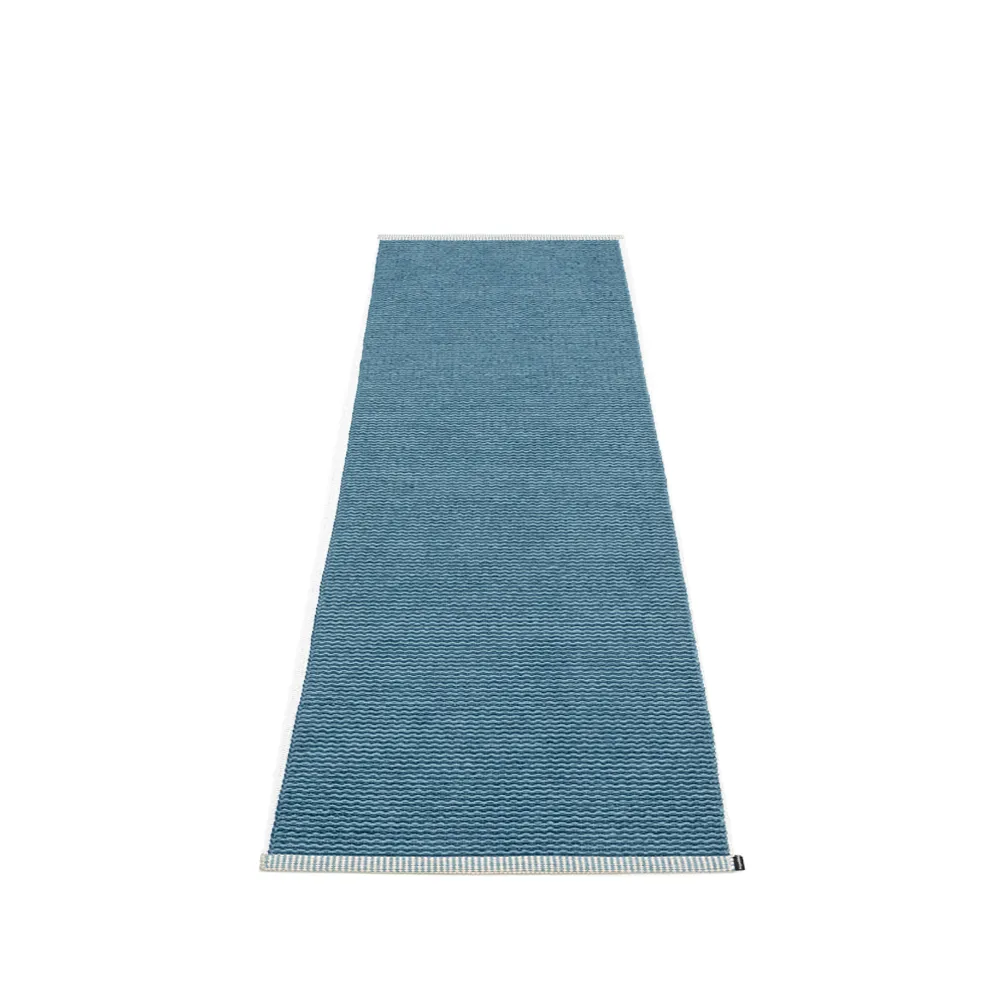 Mono gångmatta, Ocean blue/dove blue-85x260 cm Pappelina