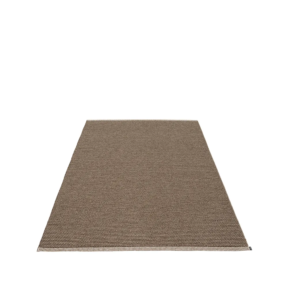 Mono matta, dark brown/dark linen, 180x220 cm Pappelina