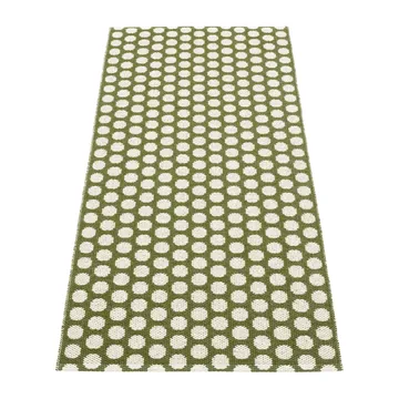 Noa gångmatta - Dark olive-vanilla, 70x150 cm - Pappelina