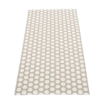 Noa gångmatta - Warm grey/grey stripes, 70x150 cm - Pappelina