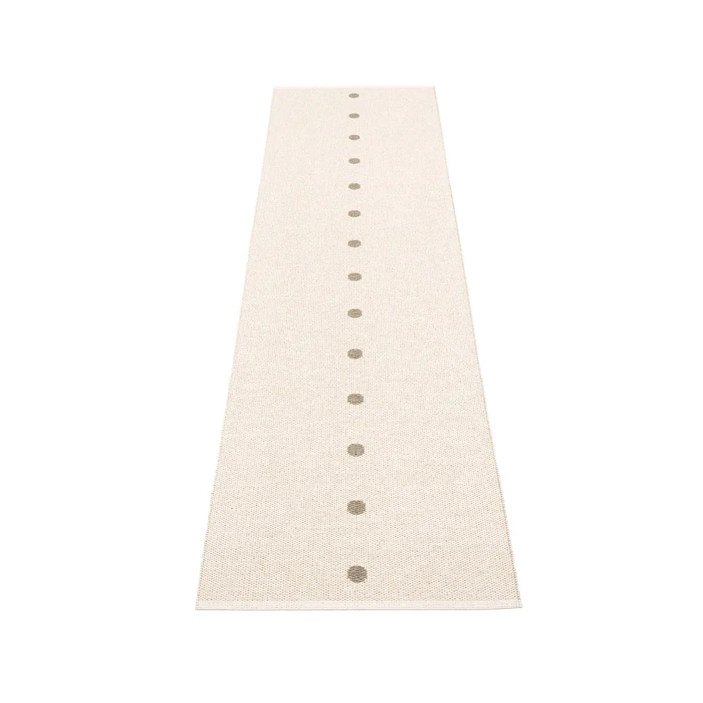 Peg gångmatta, dark linen/vanilla, 70x280 cm Pappelina
