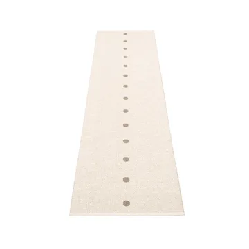 Peg gångmatta - dark linen/vanilla, 70x280 cm - Pappelina