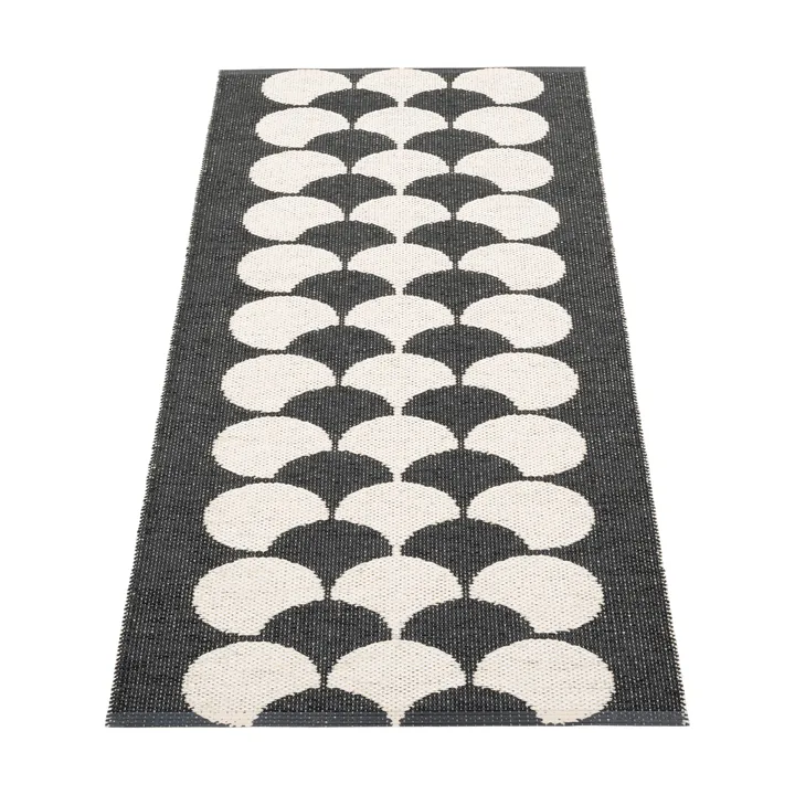 Poppy gångmatta - Black-vanilla, 70x150 cm - Pappelina