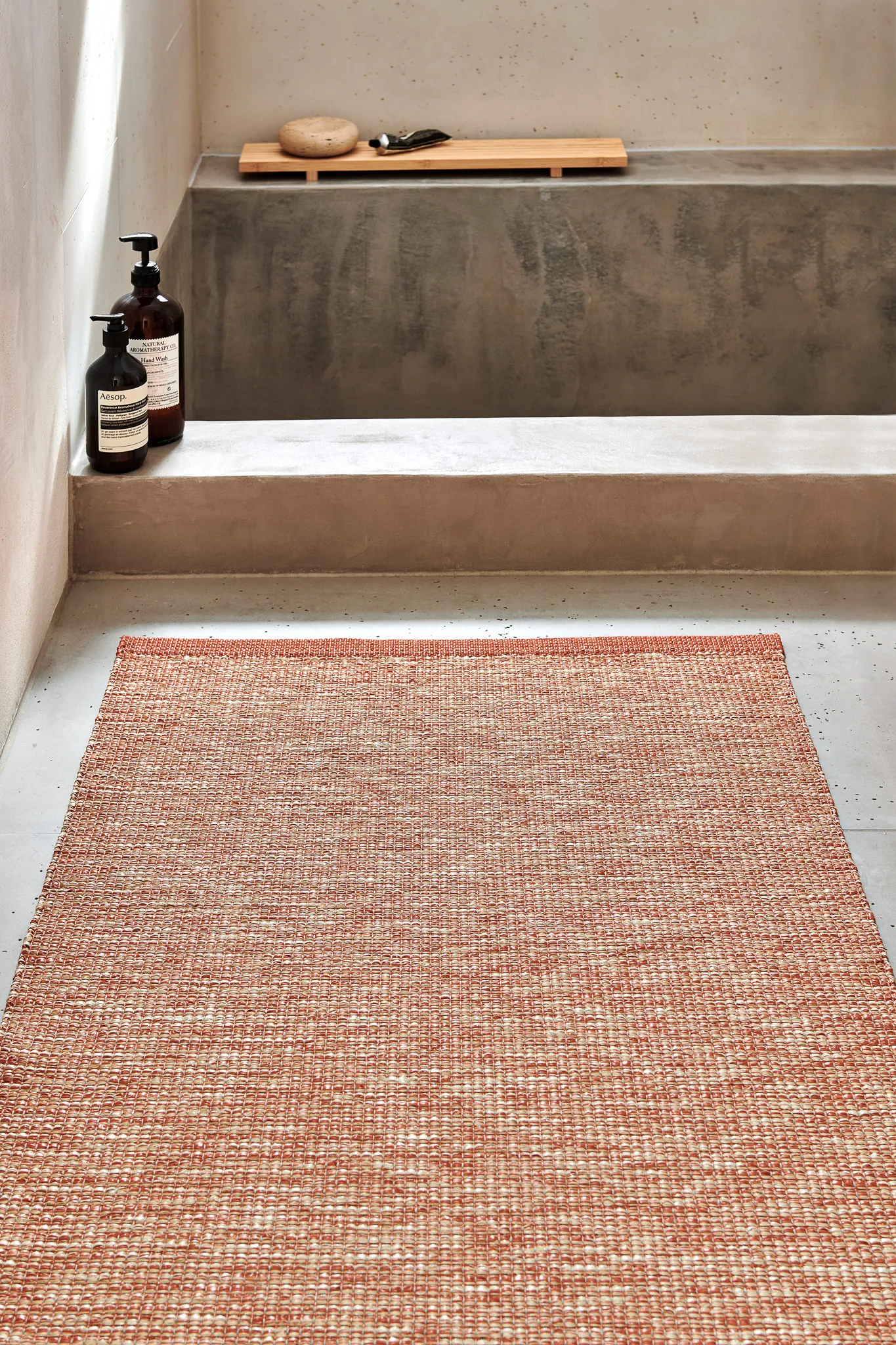 Sam matta, Mustard-cream, 70x90 cm Pappelina