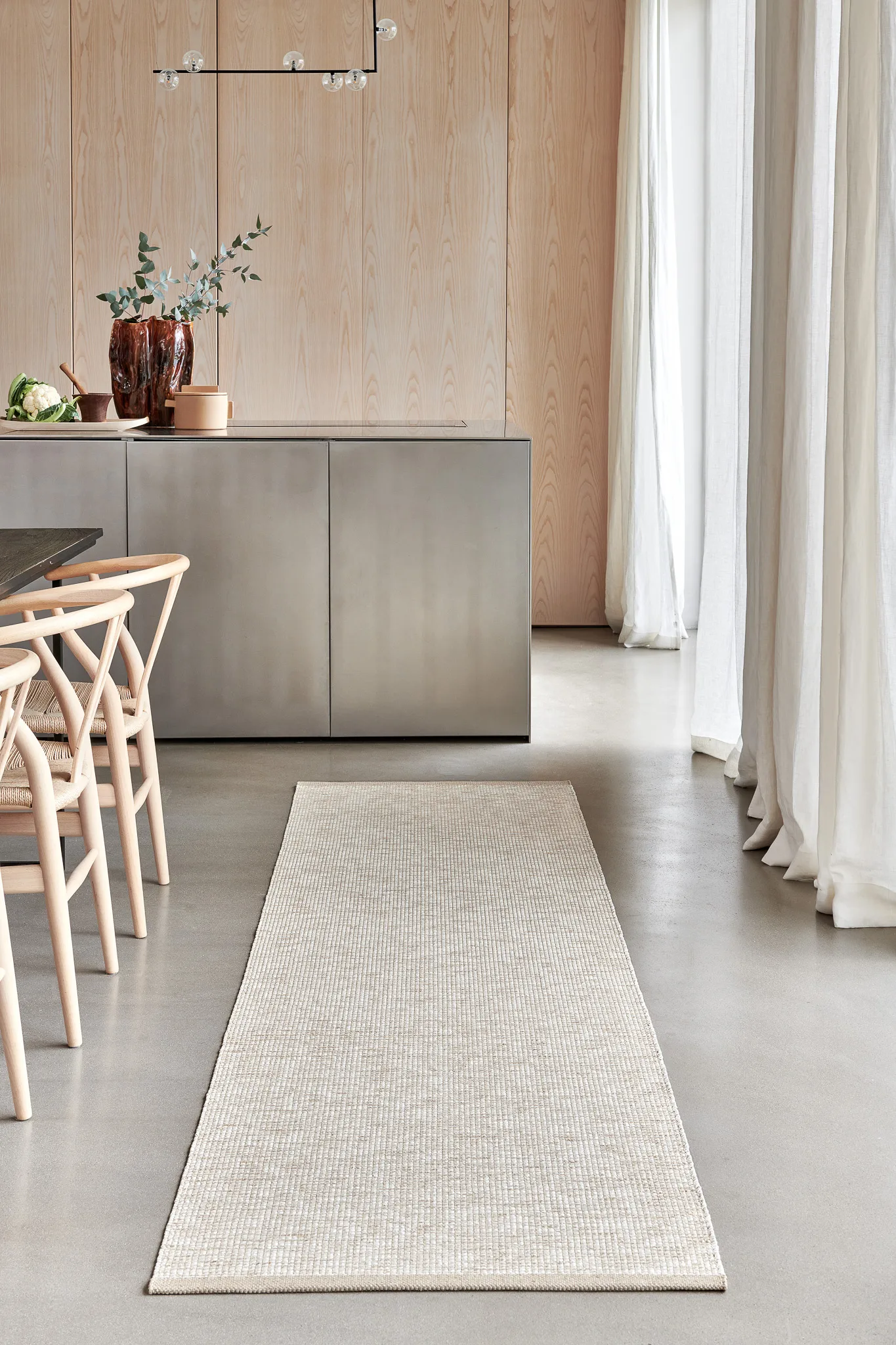 Sam matta, Pale orange-cream, 70x225 cm Pappelina