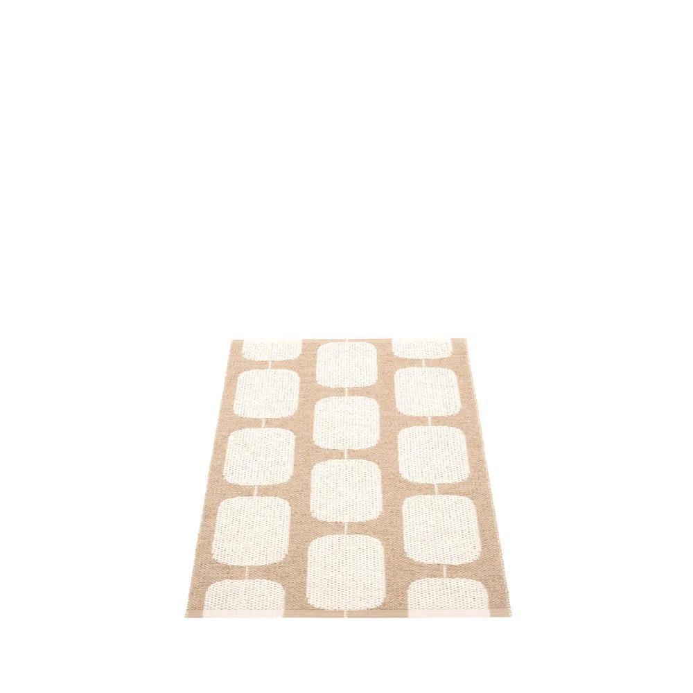 Sten gångmatta, light nougat, 70x100 cm Pappelina