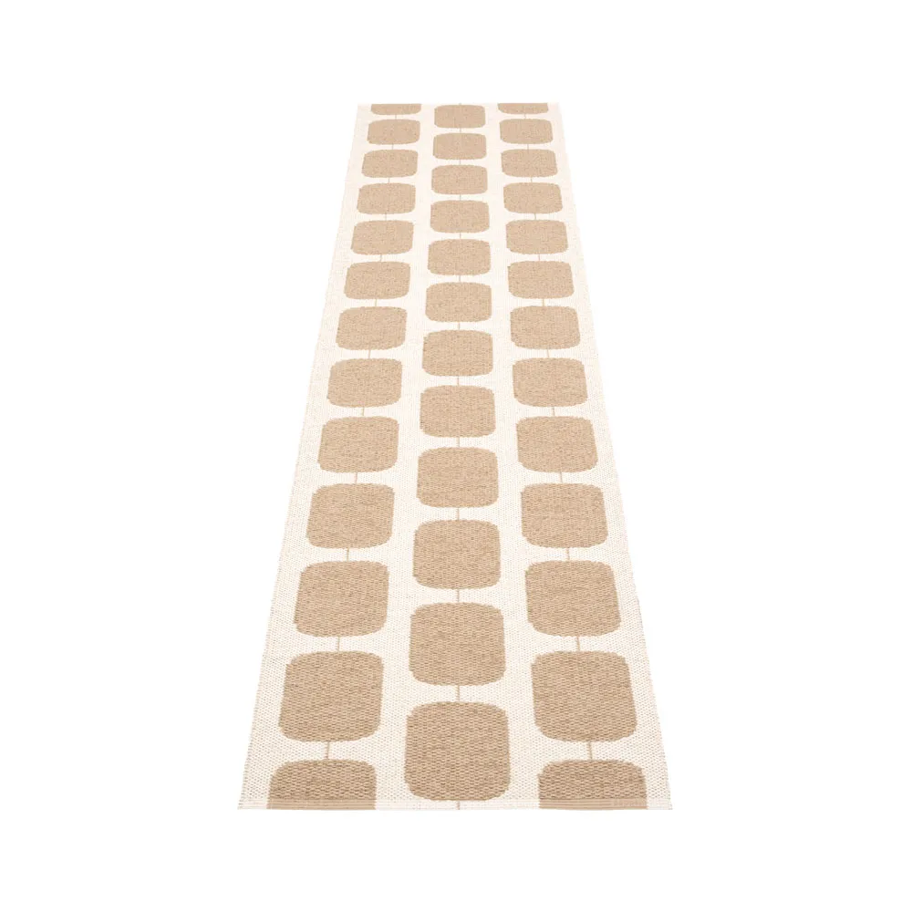 Sten gångmatta, light nougat, 70x300 cm Pappelina