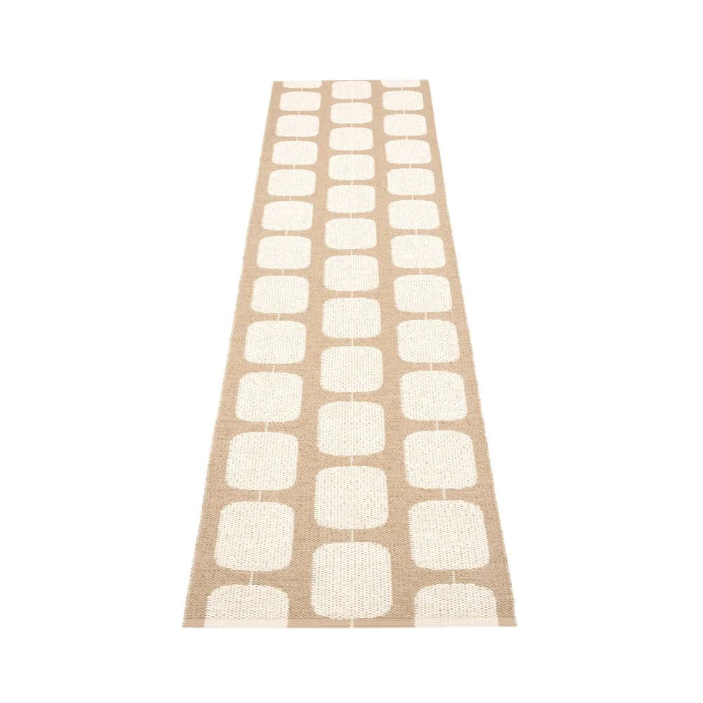 Sten gångmatta, light nougat, 70x300 cm Pappelina