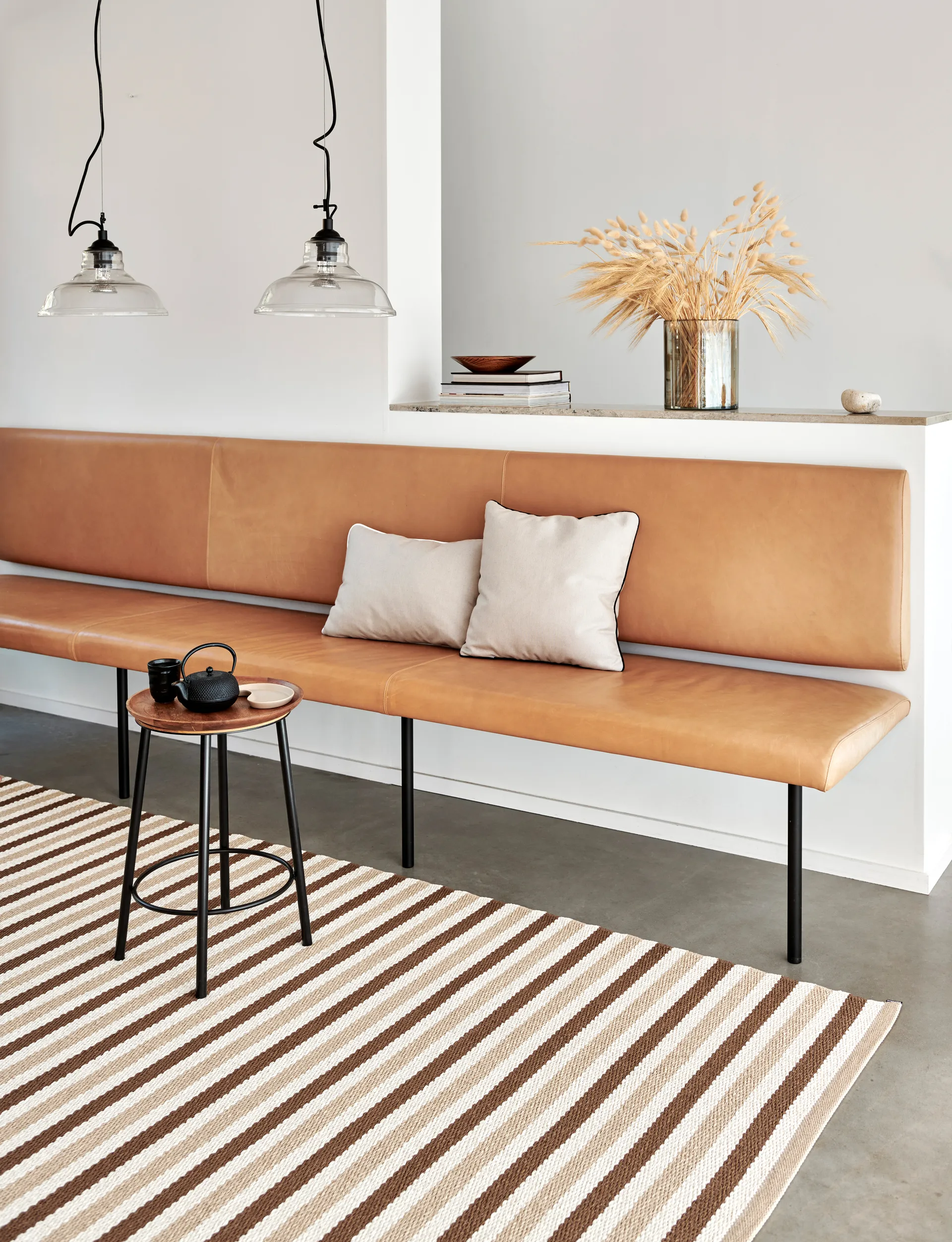 Teo matta, Brown-beige, 140x200 cm Pappelina