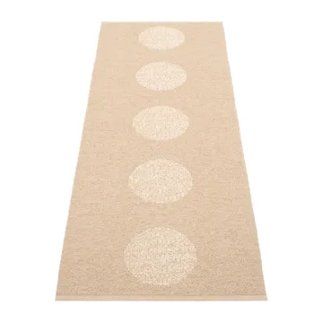 Vera 2.0 plastmatta beige-beige metallic - 70x200 cm - Pappelina