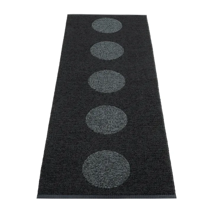 Vera 2.0 plastmatta black-black metallic - 70x200 cm - Pappelina