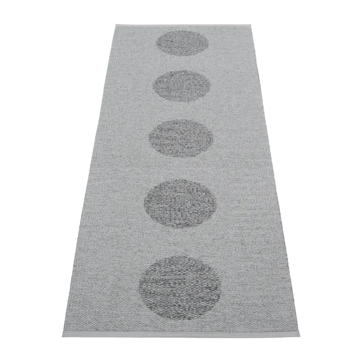 Vera 2.0 plastmatta grey-granit metallic - 70x200 cm - Pappelina