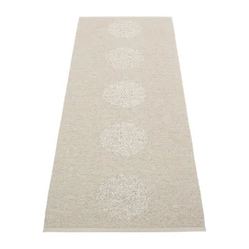 Vera 2.0 plastmatta linen-stone metallic - 70x200 cm - Pappelina