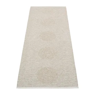 Vera 2.0 plastmatta linen-stone metallic - 70x200 cm - Pappelina