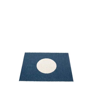 Vera small one matta - ocean blue/vanilla, 70x90 cm - Pappelina