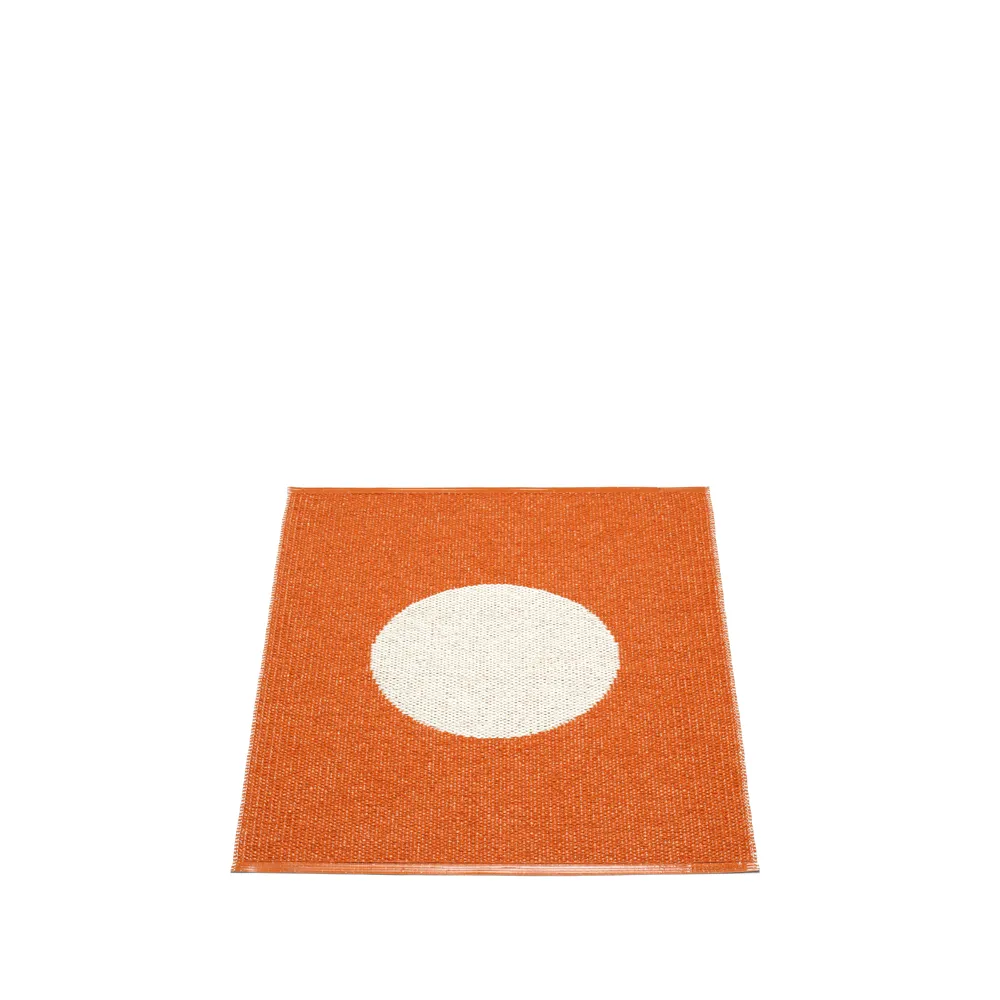 Vera small one matta orange/vanilla, 70x90 cm Pappelina