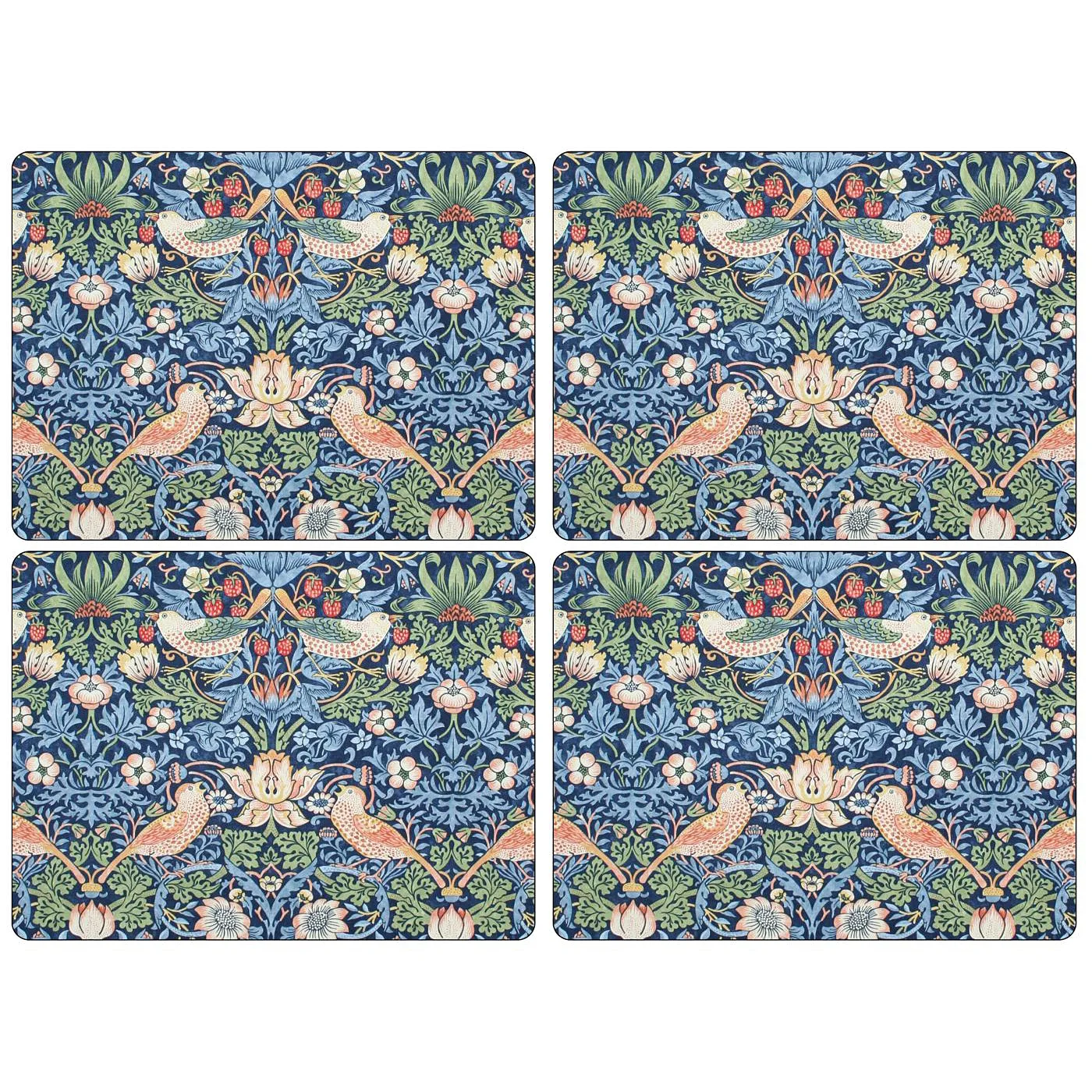 Strawberry Thief bordsunderlägg 30x40 cm 4-pack, Blå Pimpernel