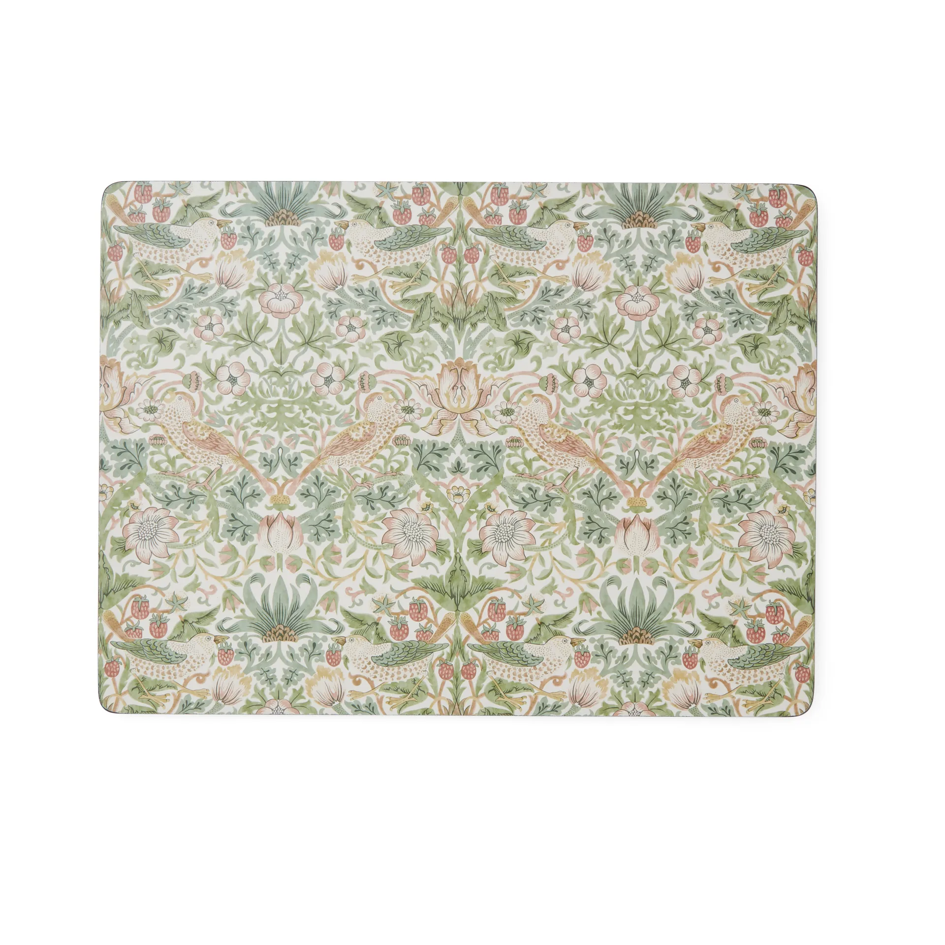 Strawberry Thief bordsunderlägg 30x40 cm 4-pack, Green Pimpernel