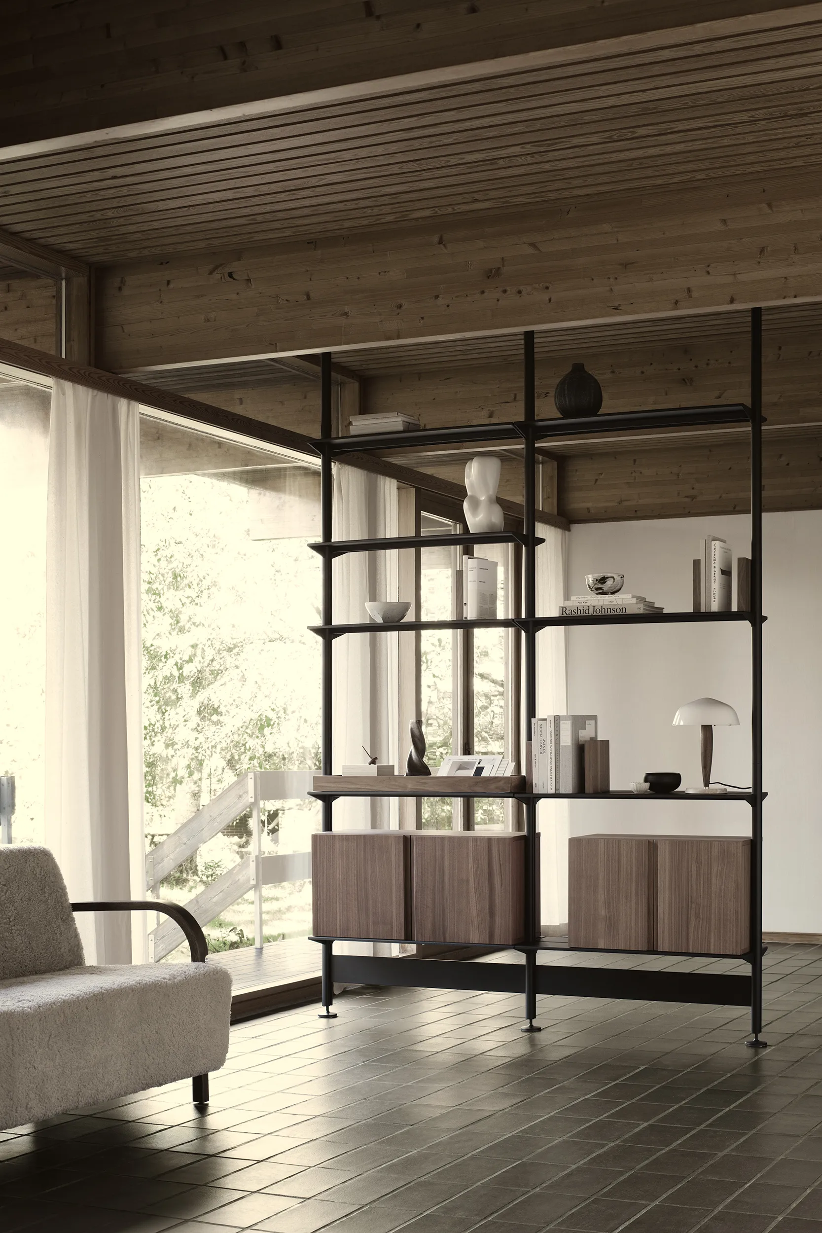 Pira G2 hyllsystem F C A Black/Walnut 240-247 cm Pira
