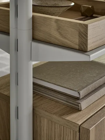 Pira G2 hyllsystem F C A White/Oak 256-264 cm - Pira