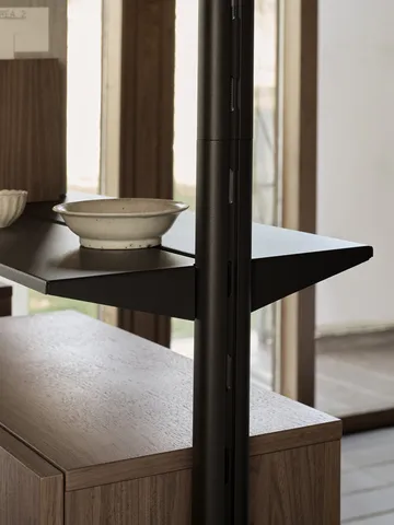 Pira G2 hyllsystem F C B Black/Walnut 256-264 cm - Pira