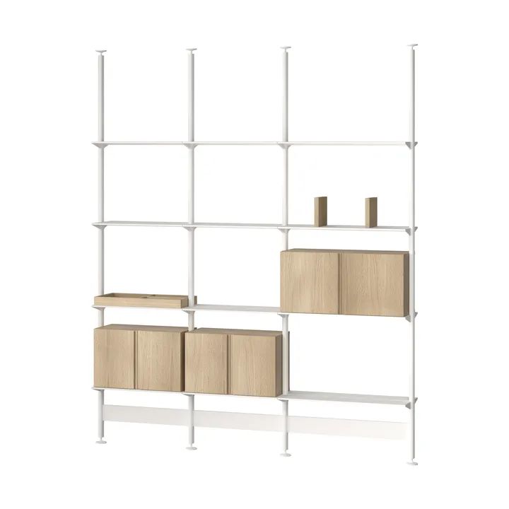 Pira G2 hyllsystem F C B White/Oak 240-247 cm - Pira