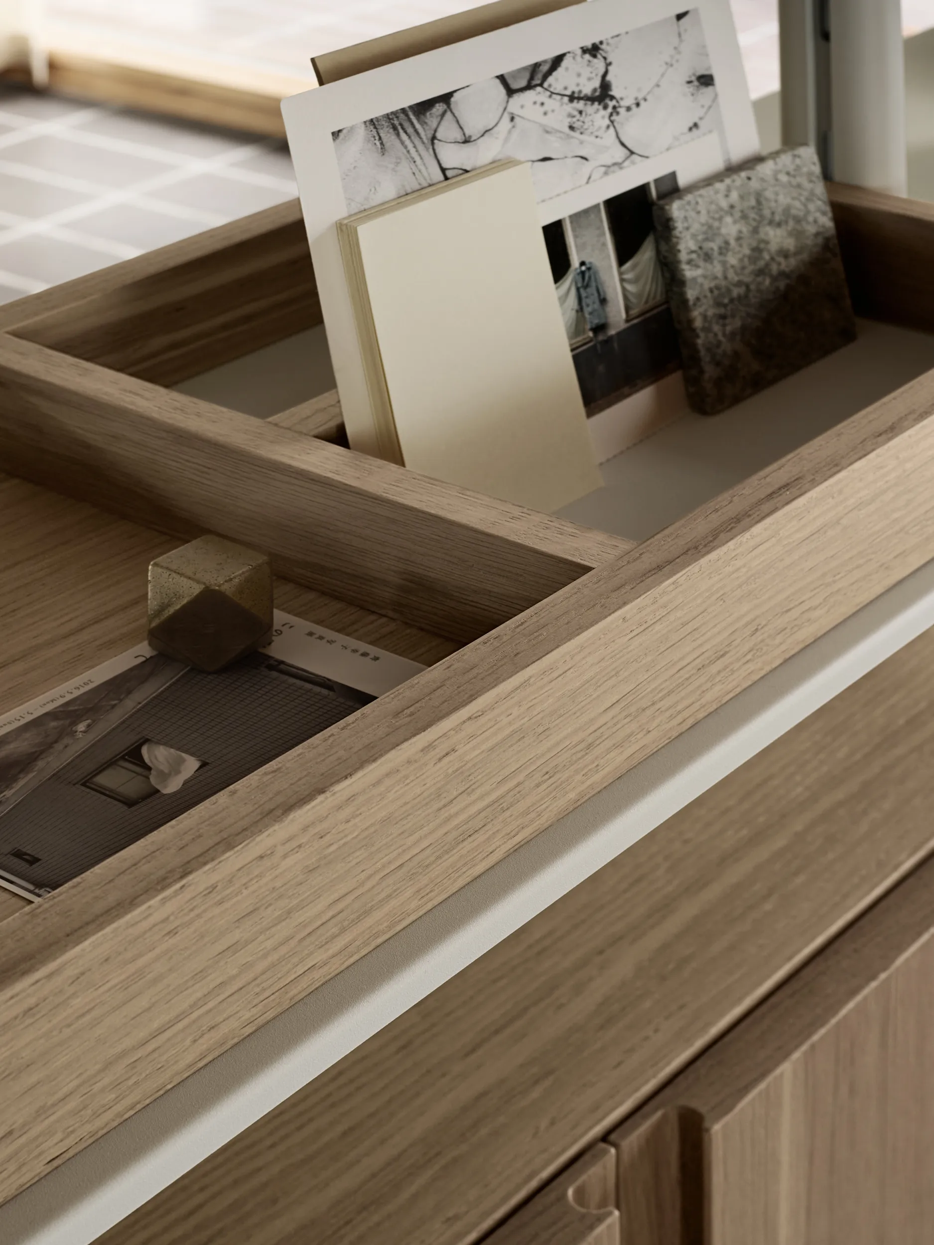 Pira G2 hyllsystem F C B White/Oak 248-255 cm Pira