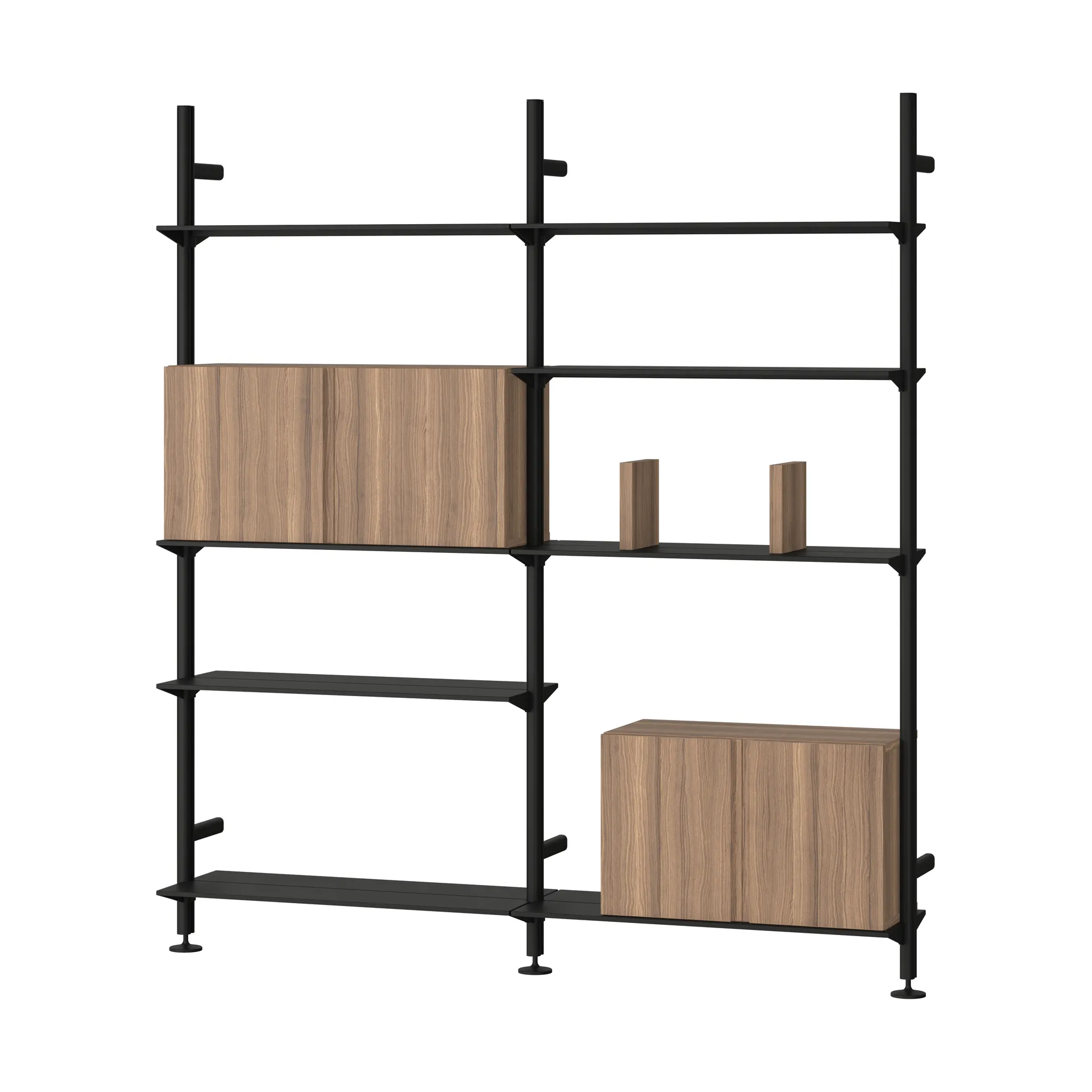 Pira G2 hyllsystem W A Black/Walnut Pira