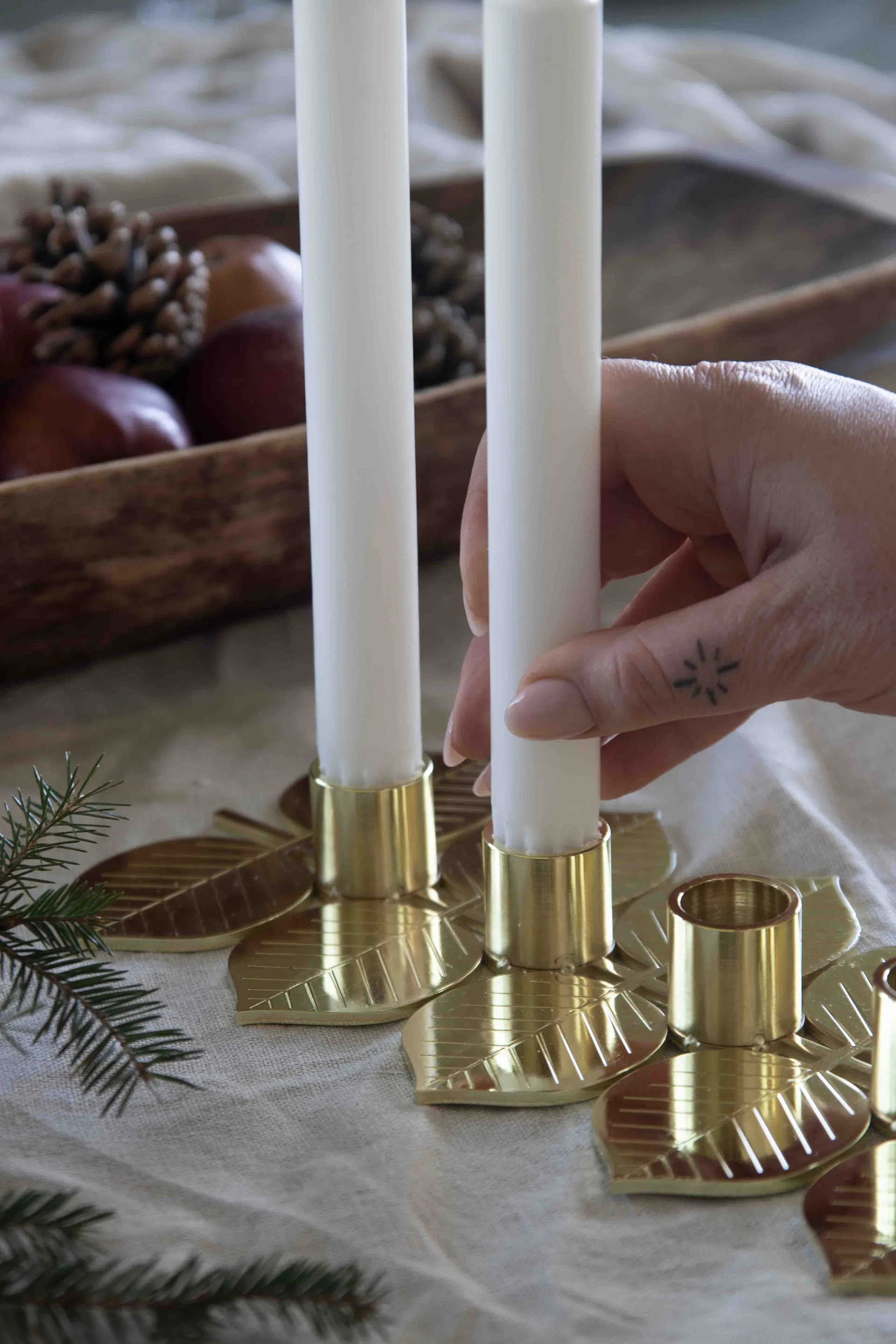 Berså adventsljusstake, Guld Pluto Design