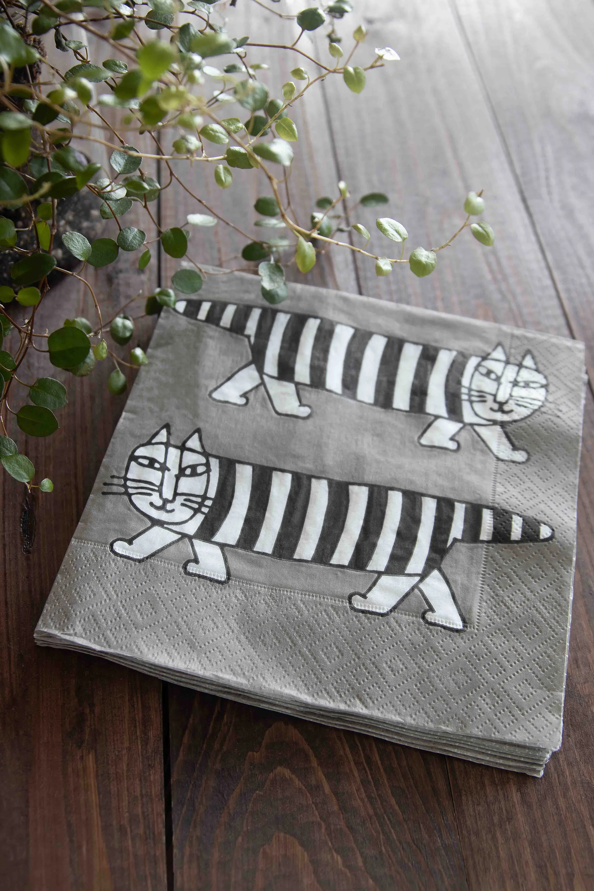 Lisa Larsson Mikey servetter 24-pack, Grå Pluto Design