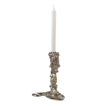 Drip ljusstake L 25 cm - Silver - POLSPOTTEN