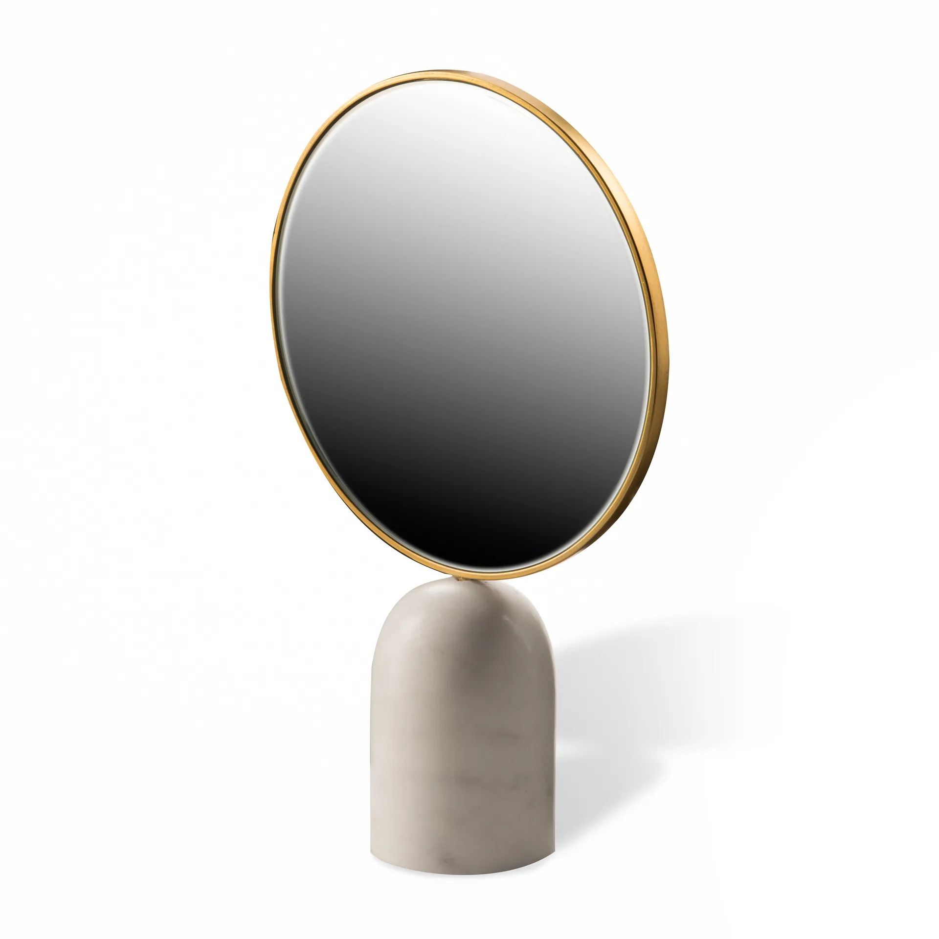 Round Marble bordsspegel, Vit POLSPOTTEN
