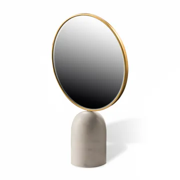 Round Marble bordsspegel - Vit - POLSPOTTEN