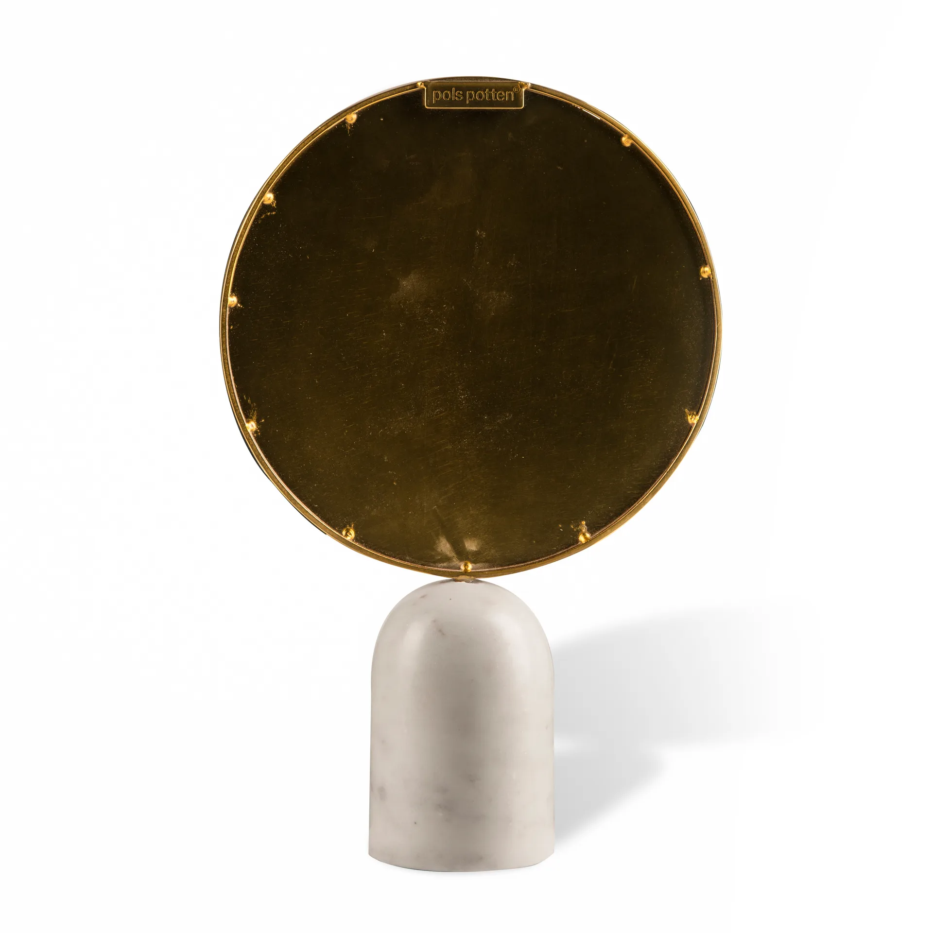Round Marble bordsspegel, Vit POLSPOTTEN