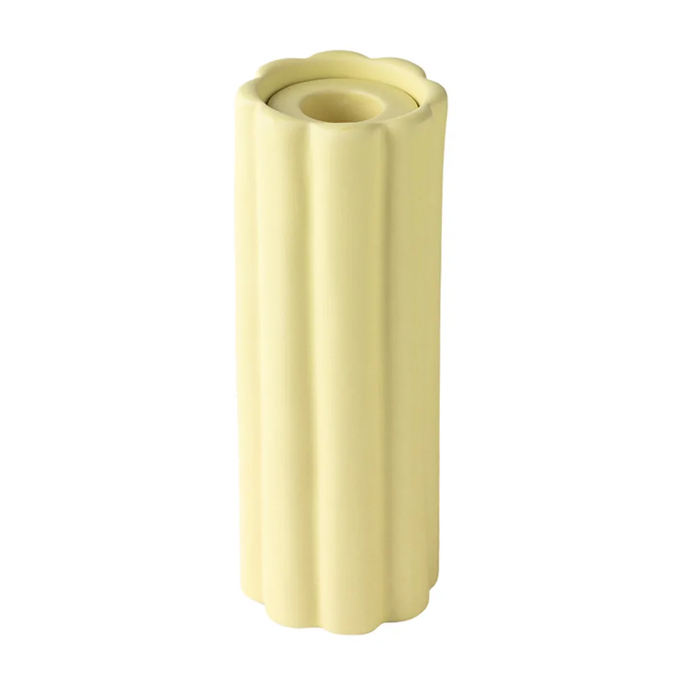 Birgit vas/ljuslykta 17 cm, Pale Yellow PotteryJo