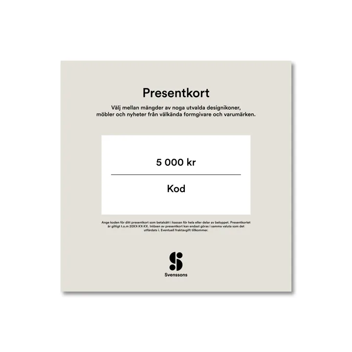 Digitalt presentkort - 5 000:- - Presentkort