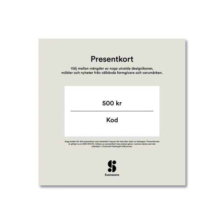Digitalt presentkort - 500:- - Presentkort