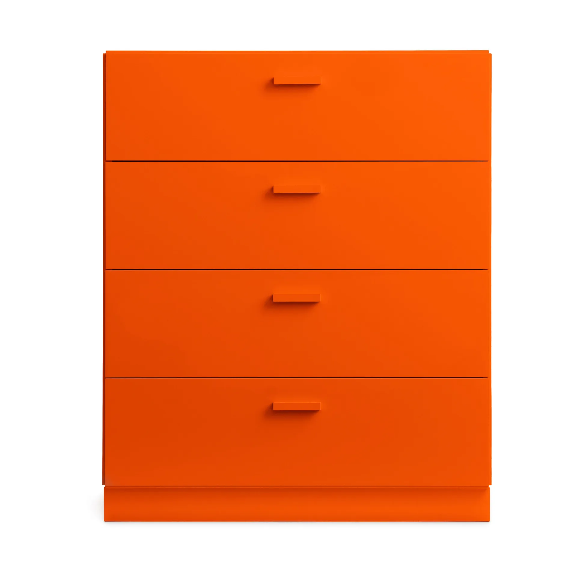 Relief byrå bred med sockel 82x92,2 cm orange Relief
