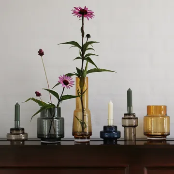 Glass candlestick no. 54 - Indigo blue - Ro Collection