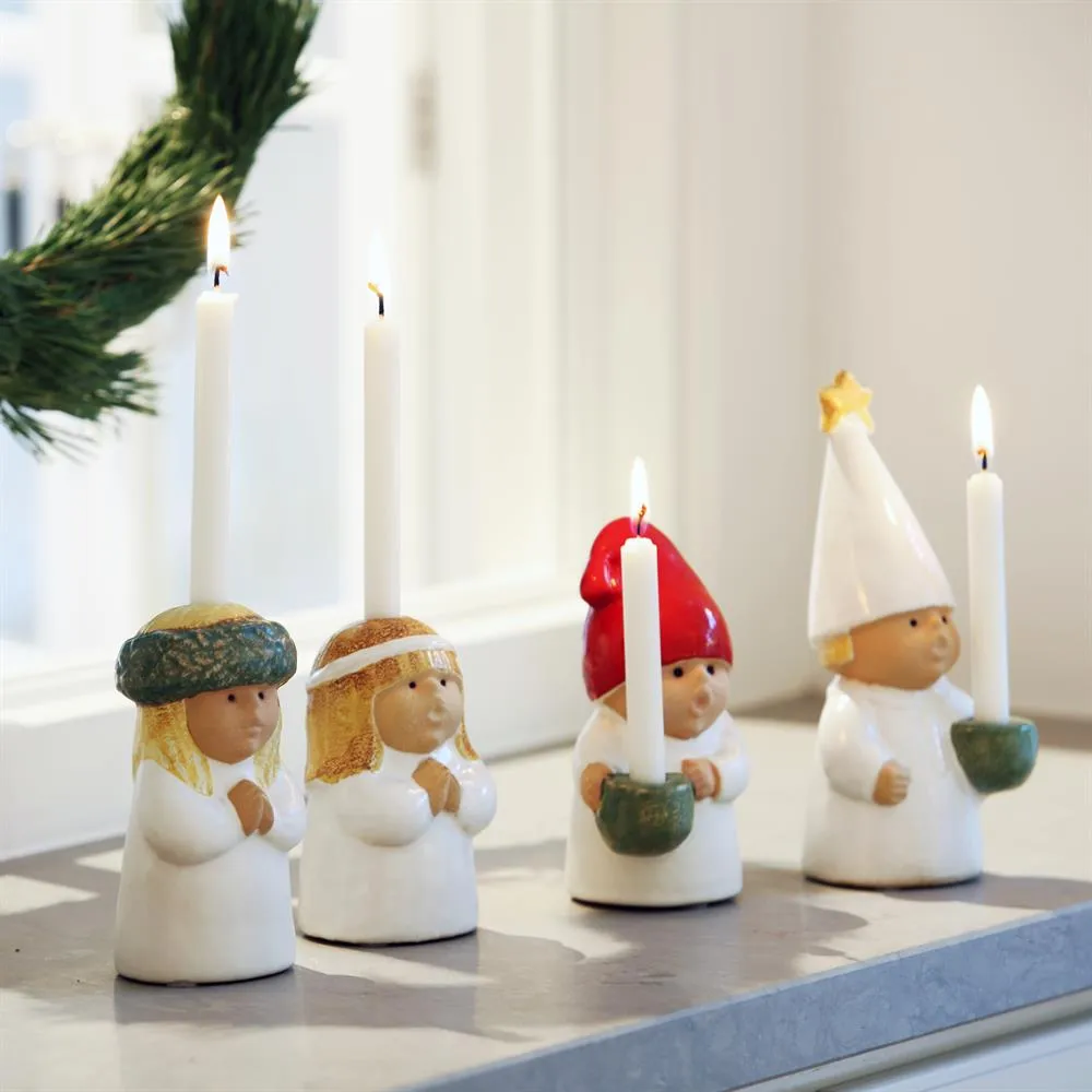 Adventsbarn Lucia, vit-grön Rörstrand